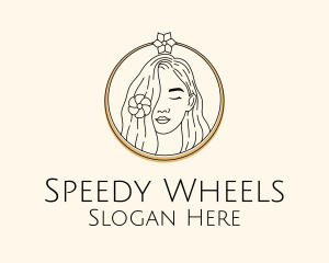 Woman Flower Salon logo design