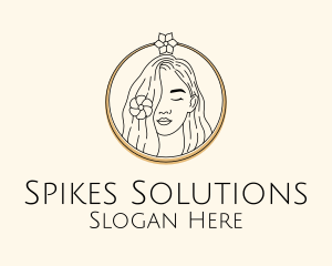 Woman Flower Salon logo design