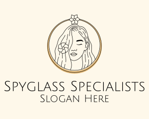 Woman Flower Salon logo design