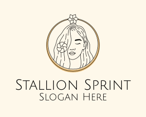 Woman Flower Salon logo design