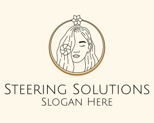 Woman Flower Salon logo design