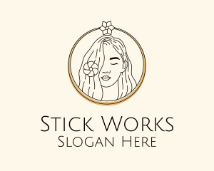 Woman Flower Salon logo design