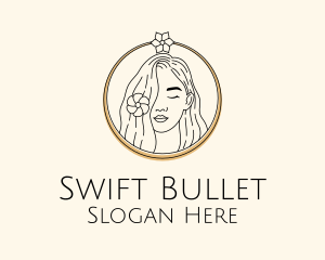 Woman Flower Salon logo design