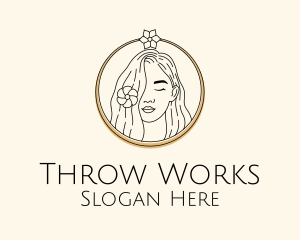 Woman Flower Salon logo design