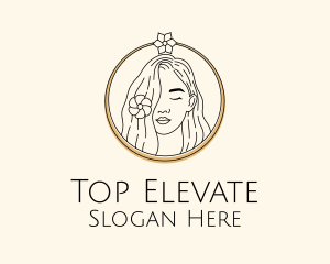 Woman Flower Salon logo design