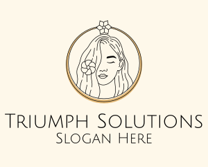 Woman Flower Salon logo design