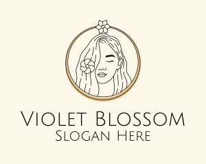 Woman Flower Salon logo design