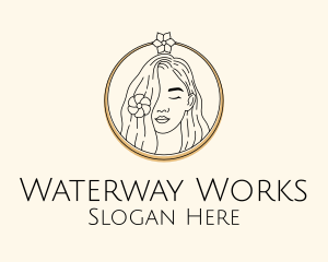 Woman Flower Salon logo design