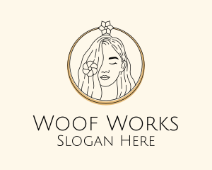 Woman Flower Salon logo design