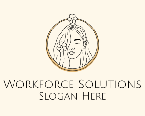 Woman Flower Salon logo design