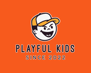 Baseball Cap Kid Character logo design