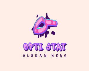 Pop Graffiti Letter O logo design