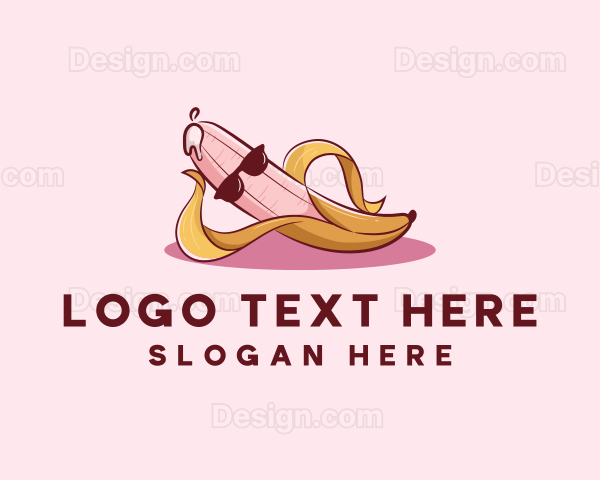 Erotic Cartoon Banana Logo