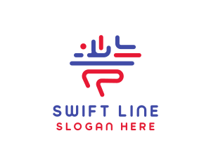 Brain Lines Technology logo design