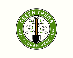 Landscaping Gardening Shovel logo