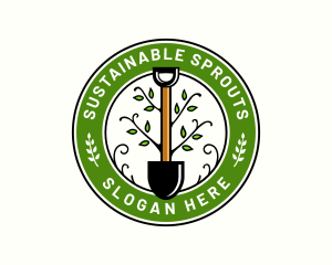 Landscaping Gardening Shovel logo