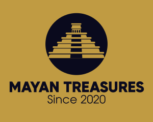 Chichen Itza Mayan Landmark logo