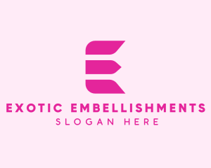 Beauty Boutique Letter E logo design