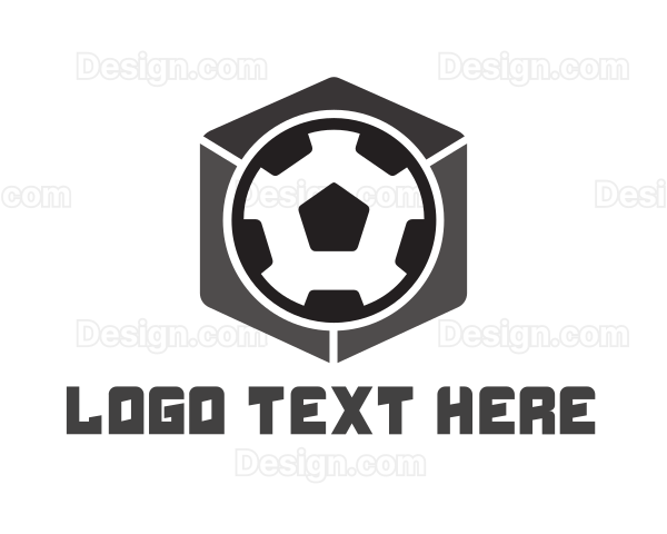 Soccer Ball Cube Logo