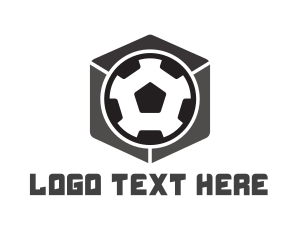 Soccer Ball Hexagon Cube Logo