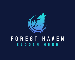 Wild Wolf Forest logo design