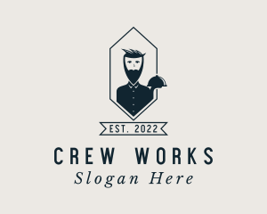 Hipster Restaurant Waiter  logo