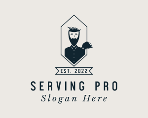 Hipster Restaurant Waiter  logo