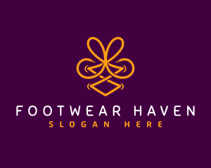 Shoelace Knot Fashion logo design