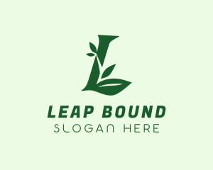 Herbal Leaf Letter L logo design