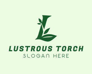 Herbal Leaf Letter L logo design