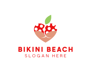 Red Bikini Peach logo design