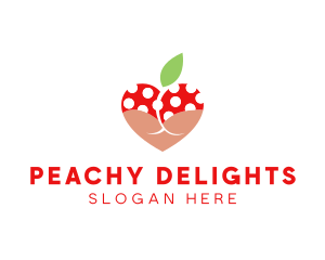 Red Bikini Peach logo design