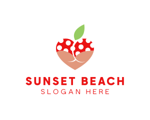 Red Bikini Peach logo design