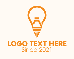 Orange Lightbulb Pen  logo