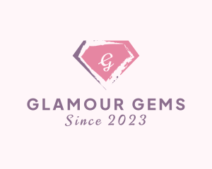 Diamond Fashion Watercolor Boutique logo design