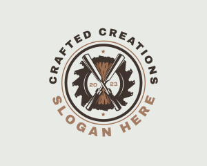 Chisel Woodwork Carving logo design