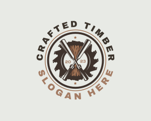 Chisel Woodwork Carving logo design