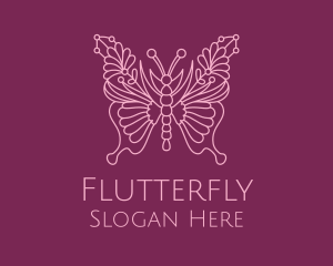 Floral Butterfly Wings  logo