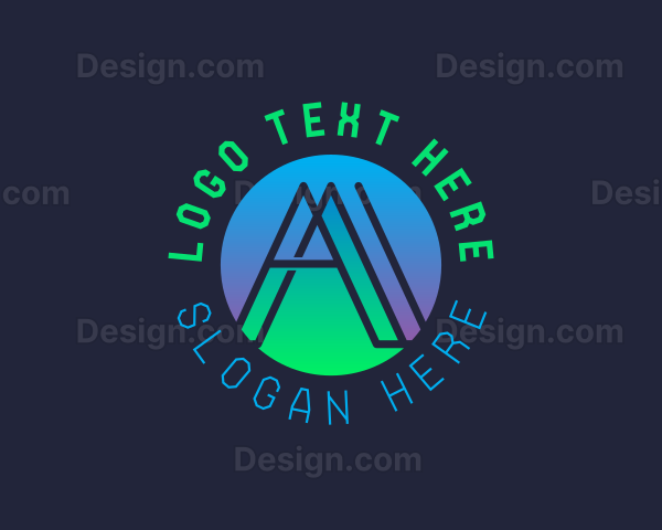 Futuristic Circle Letter A Logo