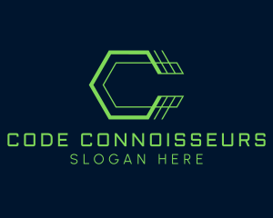 Geometric  Tech Letter C logo