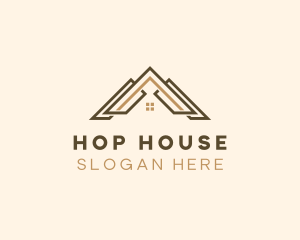 Residential House Roofing logo design