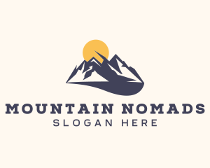 Mountain Hiking Outdoor Travel logo design