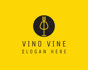 Wine Bar Restaurant Food logo