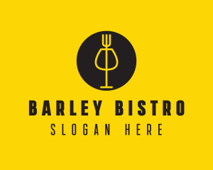 Wine Bar Restaurant Food logo design