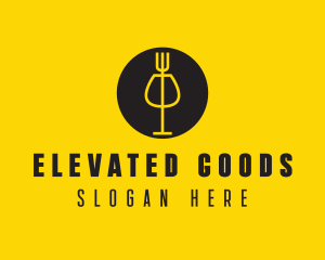 Wine Bar Restaurant Food logo design