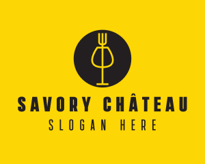 Wine Bar Restaurant Food logo design