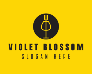 Wine Bar Restaurant Food logo design