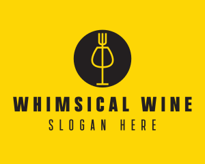 Wine Bar Restaurant Food logo design