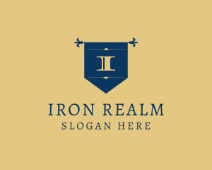 Wrought Iron Flag Banner logo