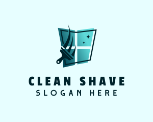 Window Cleaning Squeegee logo design